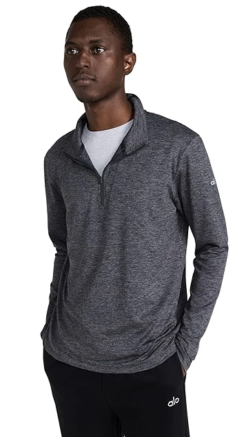Alo Yoga Conquer 1/4 Zip Fitted Long Sleeve Shirt 8 Alo Yoga Conquer 1/4 Zip Fitted Long Sleeve Shirt - Image 6