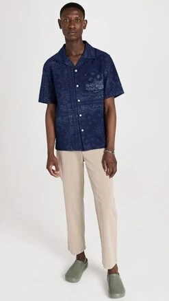 Alex Mill Camp Shirt In Indigo Bandana Print -Strix Wear Shop amill3039411873 1684258500980 2 0. UX357 QL90