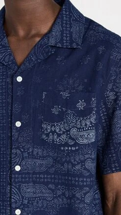 Alex Mill Camp Shirt In Indigo Bandana Print -Strix Wear Shop amill3039411873 1684258501458 2 0. UX357 QL90