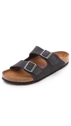 Birkenstock Suede Soft Footbed Arizona Sandal