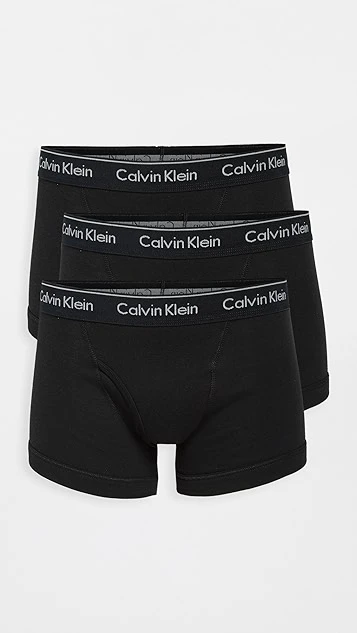 Calvin Klein Underwear Cotton Classic 3-Pack Low Rise Trunks 3 Calvin Klein Underwear Cotton Classic 3-Pack Low Rise Trunks