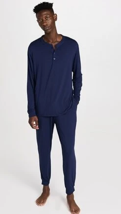 Eberjey Henry Modal Long PJ Set -Strix Wear Shop eberj4209412795 1663880792591 2 0. UX357 QL90
