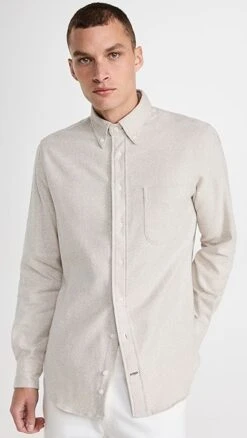 Gitman Vintage White Cotton Tweed