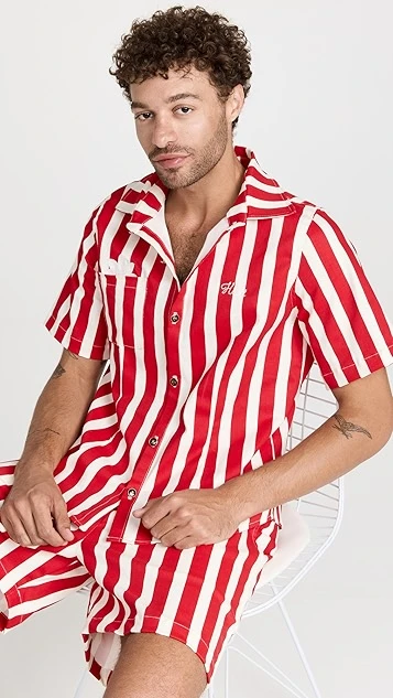 House Of Aama Azaka Cabana Stripe Button-Up Shirt 3 House Of Aama Azaka Cabana Stripe Button-Up Shirt