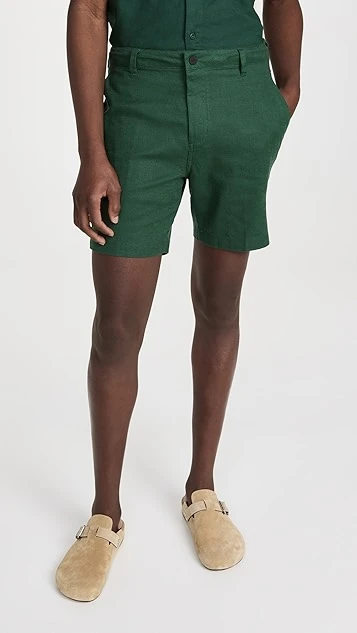 Onia Stretch Linen Traveler 6" Shorts 3 Onia Stretch Linen Traveler 6" Shorts