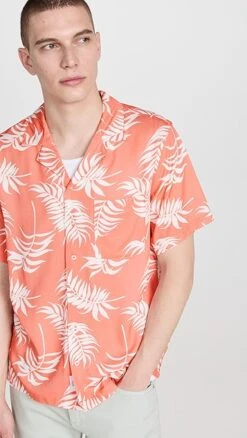 Onia Viscose Convertible Camp Shirt