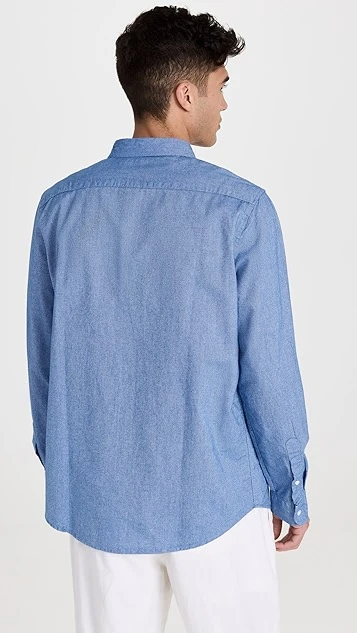 Onia Washed Oxford Long Sleeve Shirt 4 Onia Washed Oxford Long Sleeve Shirt - Image 2