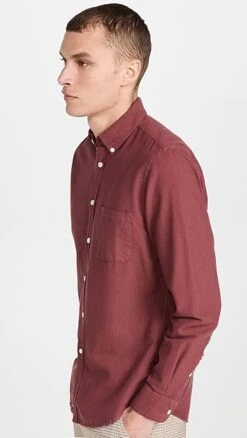 Portuguese Flannel Belavista Bordeaux Button Down Shirt -Strix Wear Shop pflan3021610253 1664313208591 2 0. UX357 QL90