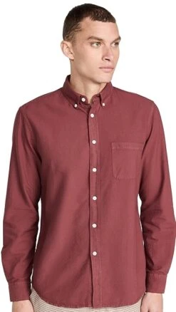 Portuguese Flannel Belavista Bordeaux Button Down Shirt -Strix Wear Shop pflan3021610253 1664313208688 2 0. UX357 QL90