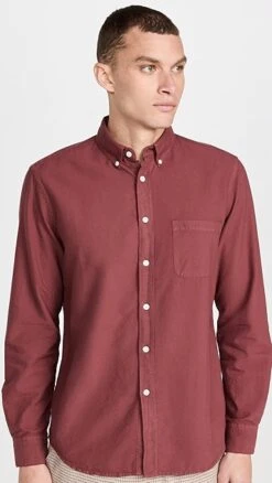 Portuguese Flannel Belavista Bordeaux Button Down Shirt -Strix Wear Shop pflan3021610253 1664313208719 2 0. UX357 QL90