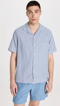 Portuguese Flannel Chambray Jacquard Shirt -Strix Wear Shop pflan30230102c9 1683307768569 2 0. UX357 QL90