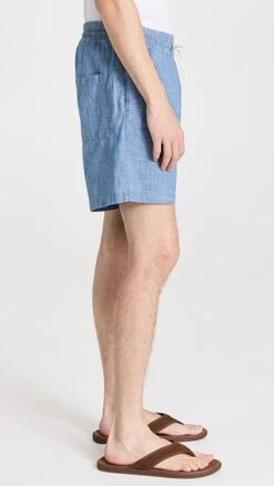 Portuguese Flannel Chambray Shorts -Strix Wear Shop pflan30236102c9 1683494481365 2 0. UX357 QL90