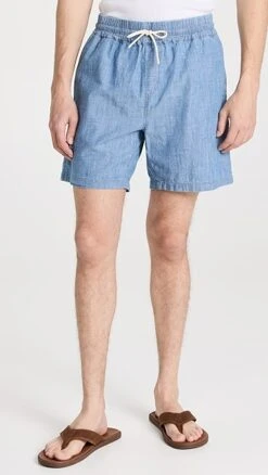 Portuguese Flannel Chambray Shorts -Strix Wear Shop pflan30236102c9 1683494481435 2 0. UX357 QL90