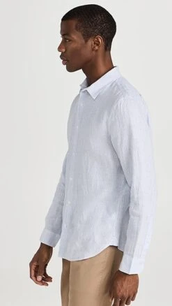 Vince Linen Stripe Button Down Shirt 11 Vince Linen Stripe Button Down Shirt -Strix Wear Shop vince519481f245 1675271445703 2 0. UX357 QL90